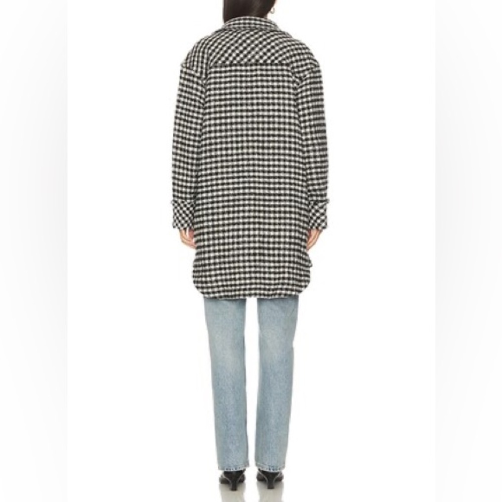 Free People We The Free Get Around Houndstooth Oversized Shirt Jacket Size XS - Picture 9 of 13